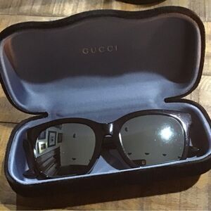 Gucci crystal star Sunglasses with Silver  mirrored reflective lenses
